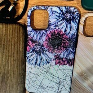 Case-Mate Floral Phone Case - Purple and Black